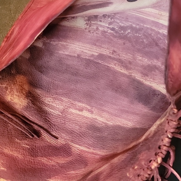 Red Leather Clutch Bag - Picture 6 of 6